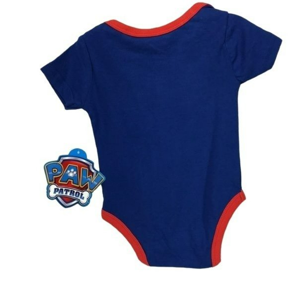 Paw Patrol Boys New Play, Rescue,‎ Sleep Repeat BodySuit Blue Red 3-6 Months - Picture 2 of 7